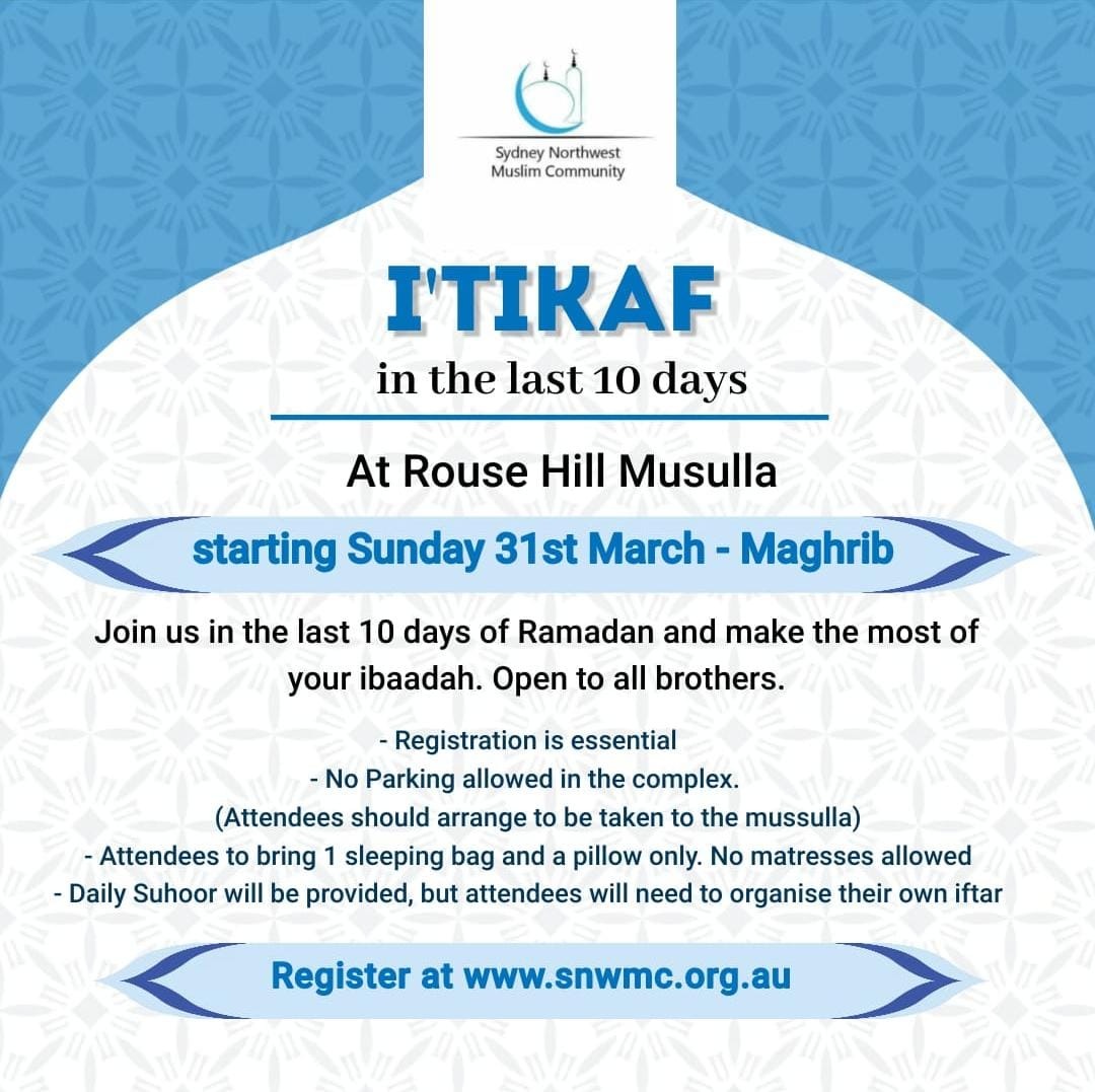 I'TIKAF in the last 10 days 2024