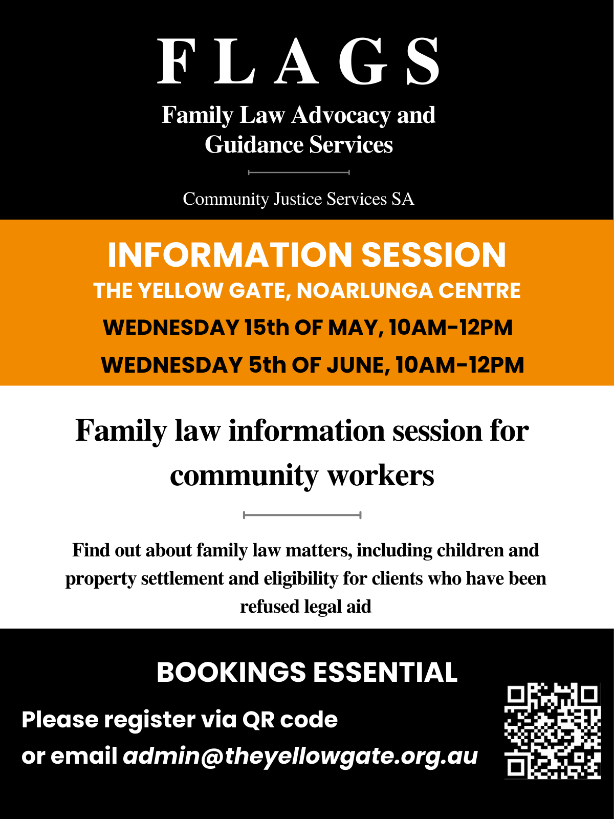 Family Law Information Session Tickets, The Yellow Gate, Noarlunga