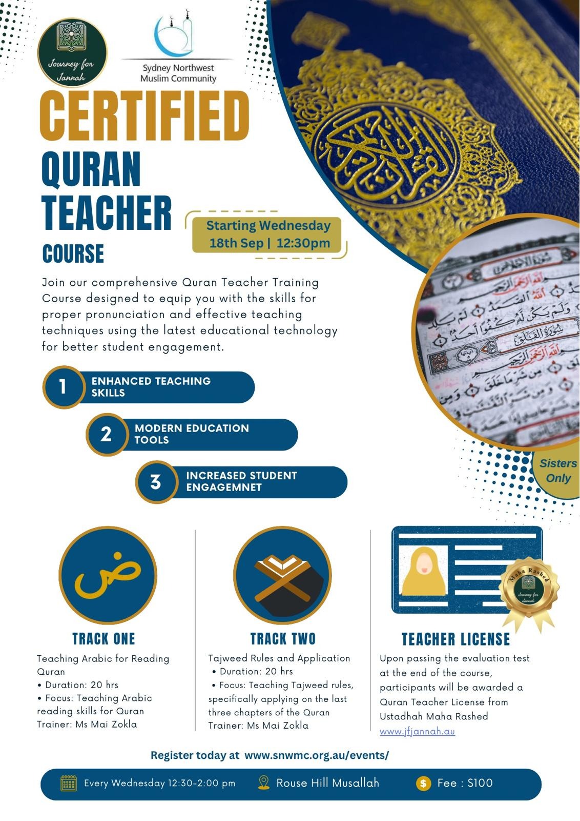CERTIFIED OURAN TEACHER COURSE- 2024