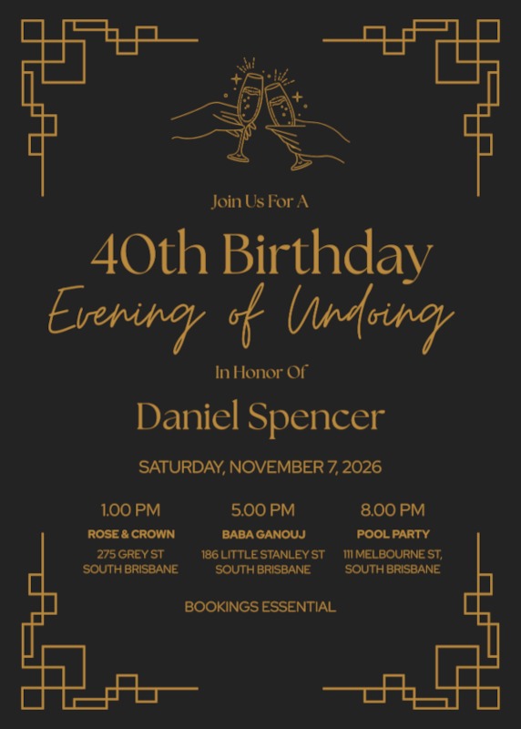 Daniel's 40th Birthday