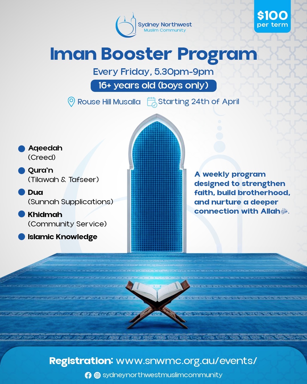 Iman Booster Program - Boys - 2026