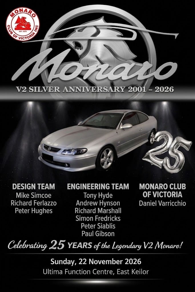 Silver Anniversary of the V2 Monaro