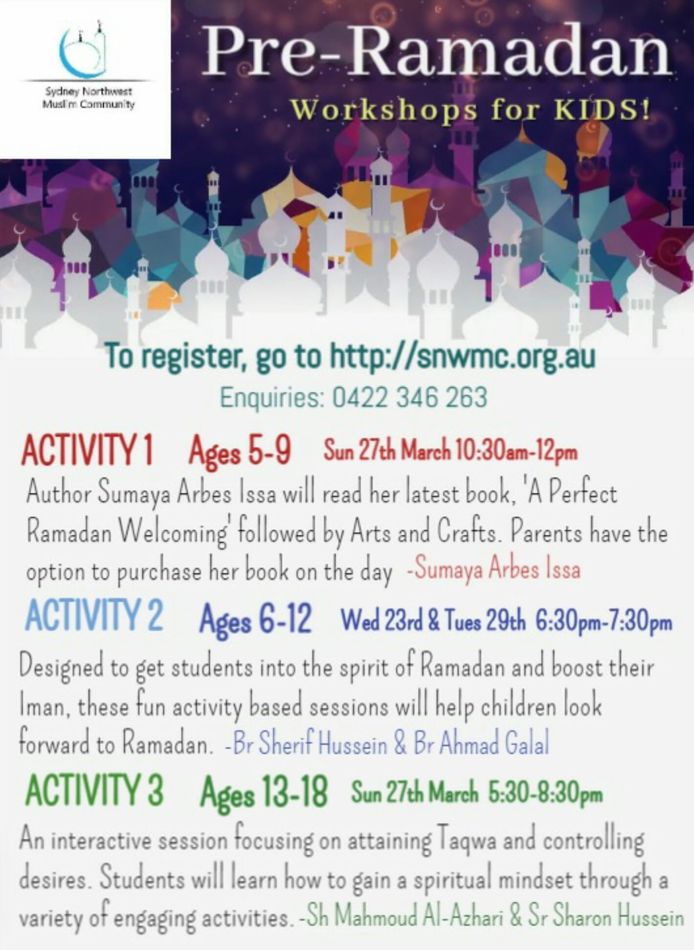 Pre Ramadan Program - Youth & Kids