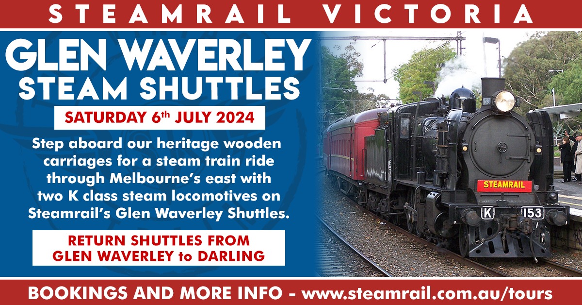 Glen Waverley Steam Shuttles Saturday 6th July 2024 Tickets, Glen Waverley Railway Station