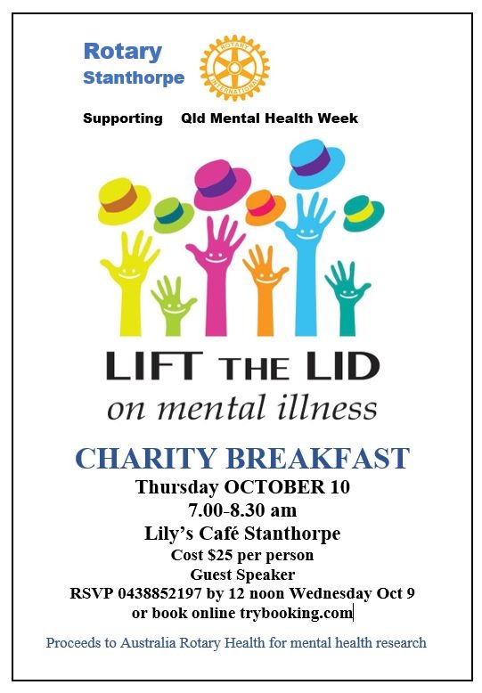 Lift the Lid on mental illness Charity Breakfast Tickets, Lily's Cafe