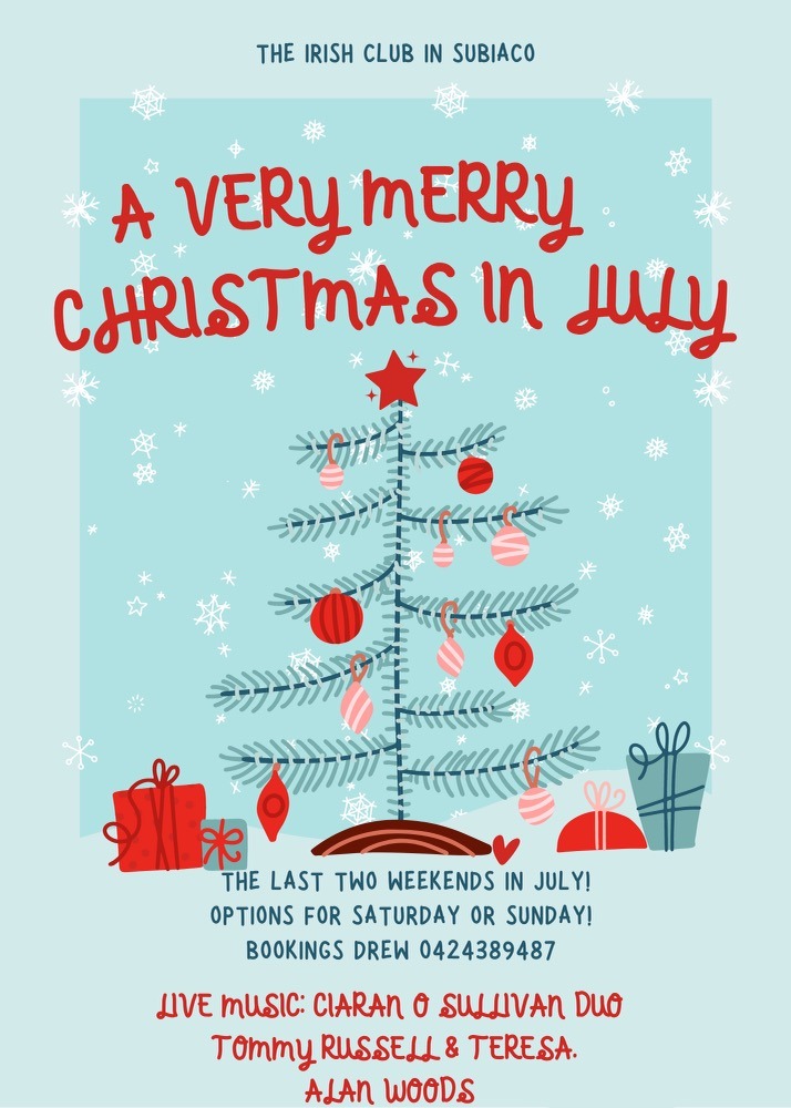 Christmas In July Australia 2022 Christmas In July 2022 Tickets, Irish Club Of Wa, Subiaco | Trybooking  Australia