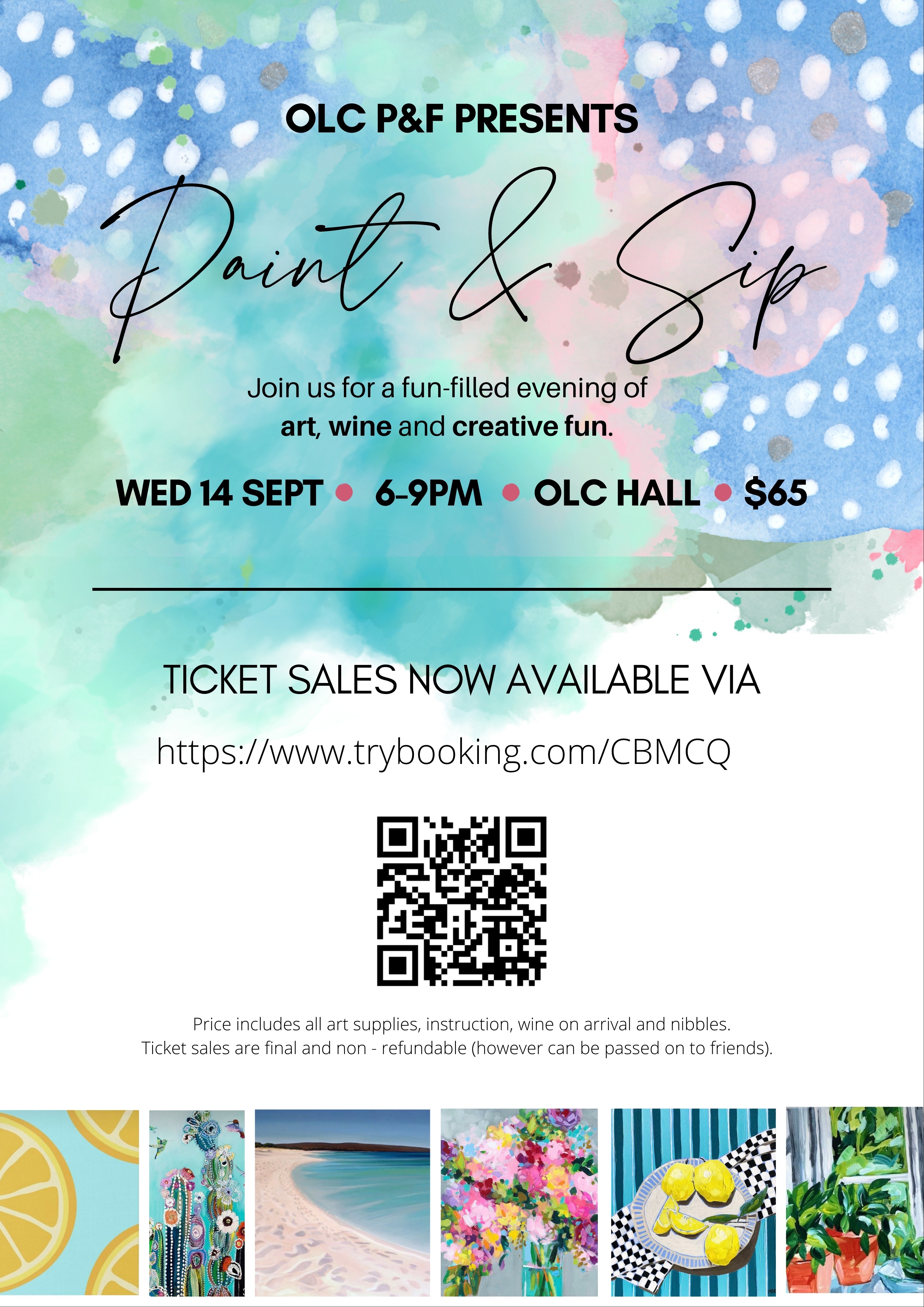 Sip & Paint presented by OLC P&F Tickets, Our Lady of the Cape Hall