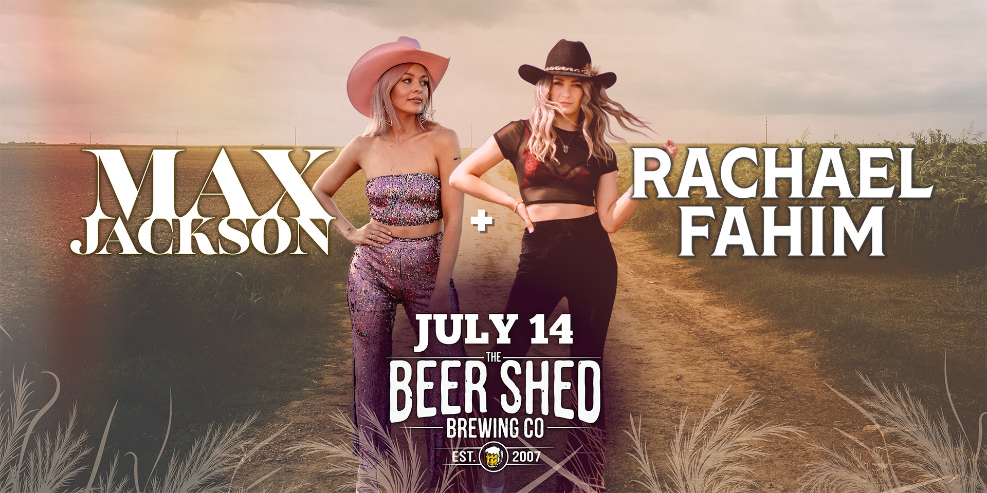 Max Jackson & Rachael Fahim Live at The Beer Shed Tickets, The Beer