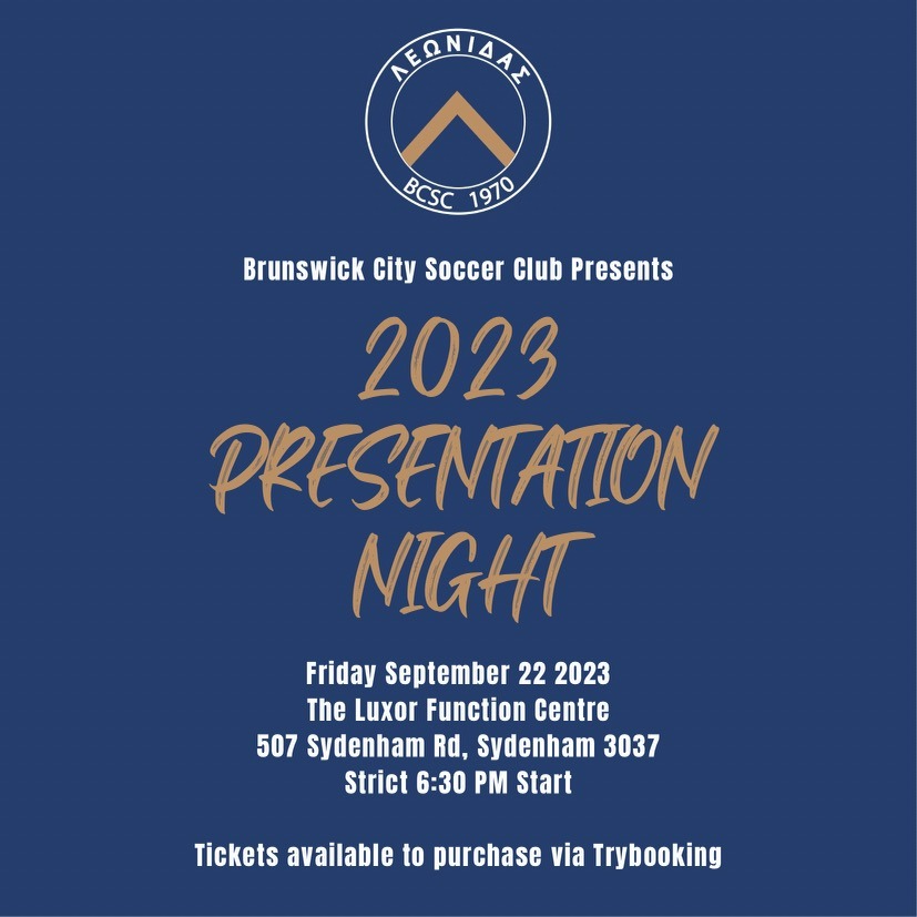 2023 Soccer Presentation Night Tickets, Luxor Function Centre, Sydenham ...