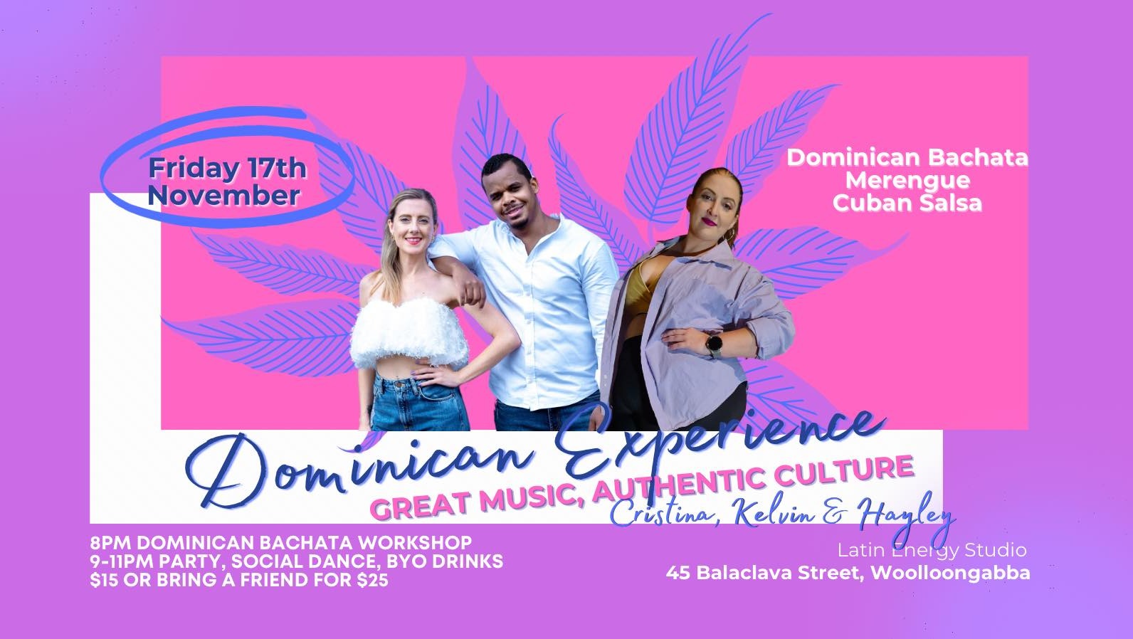 Dominican experience workshop and party Tickets, Latin Energy Studio