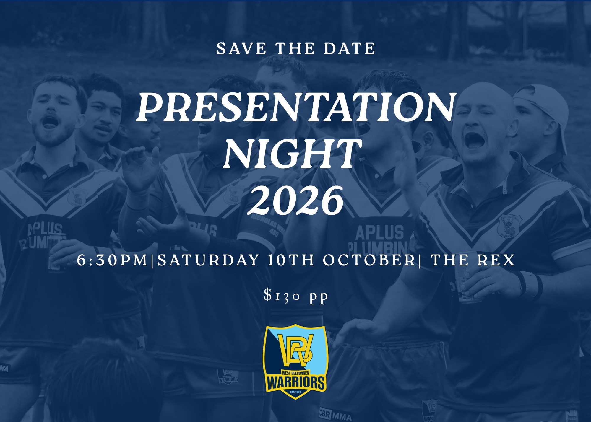 2026 West Belconnen Warriors Senior RLFC Presentation Night