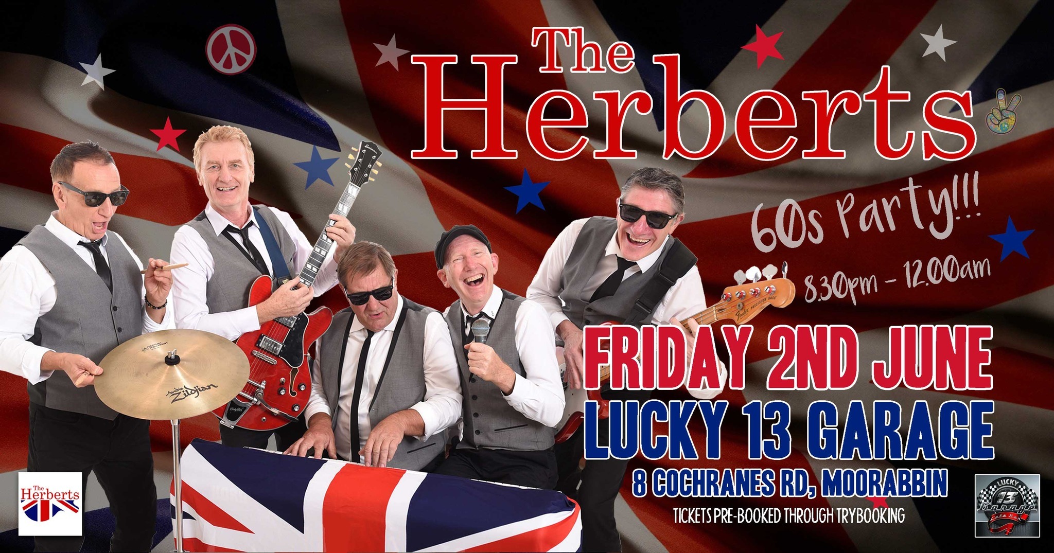 The Herberts Debut at Lucky 13 Tickets, LUCKY 13 GARAGE, MOORABBIN