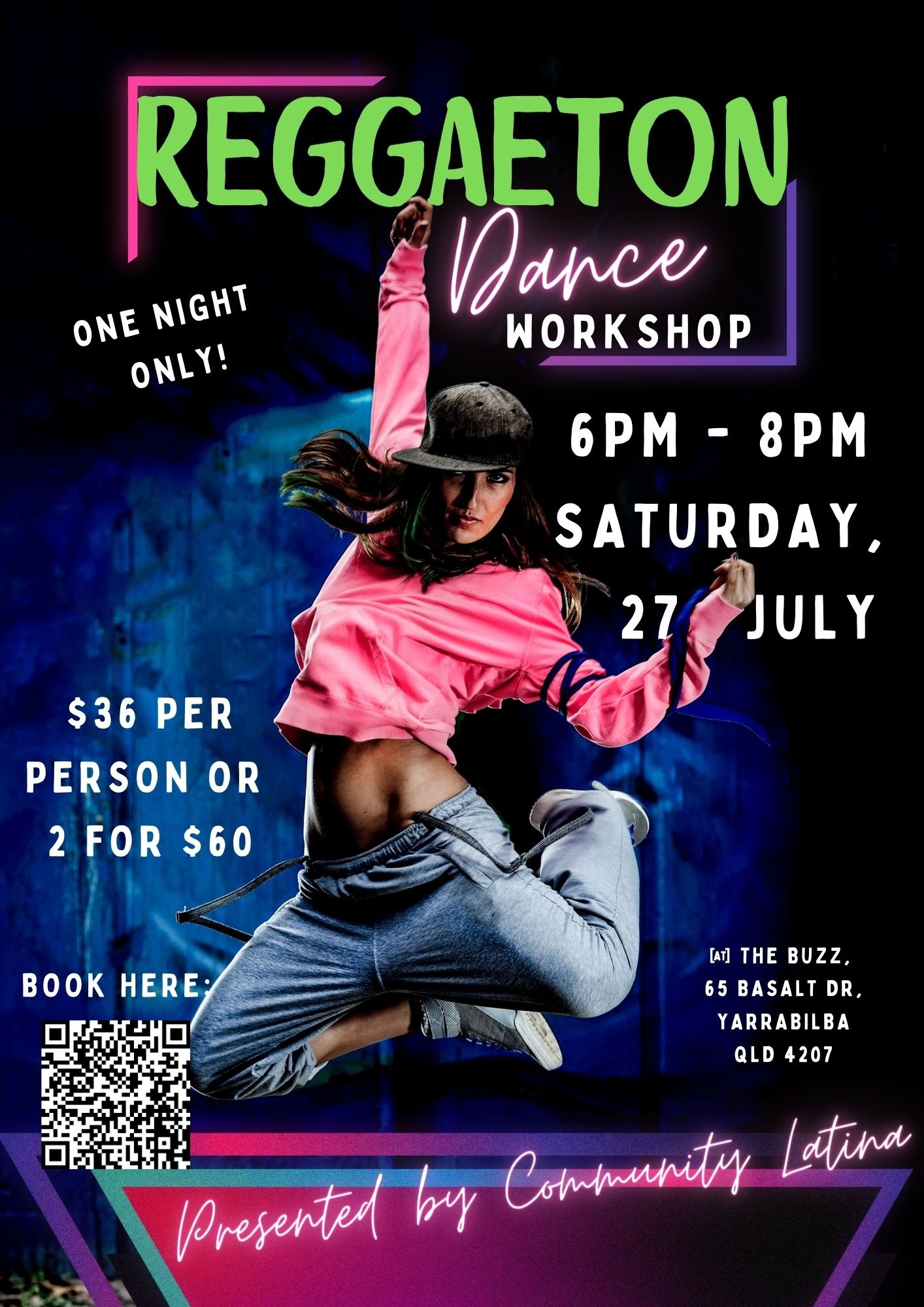 Reggaeton Dance Tickets, Yarrabilba Community Centre (The Buzz