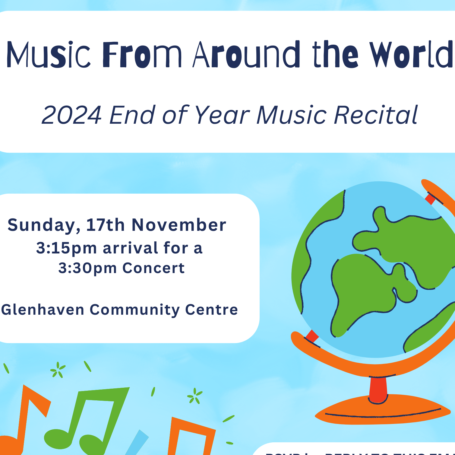 Music Recital 2024 Music from around the World Tickets, Glenhaven