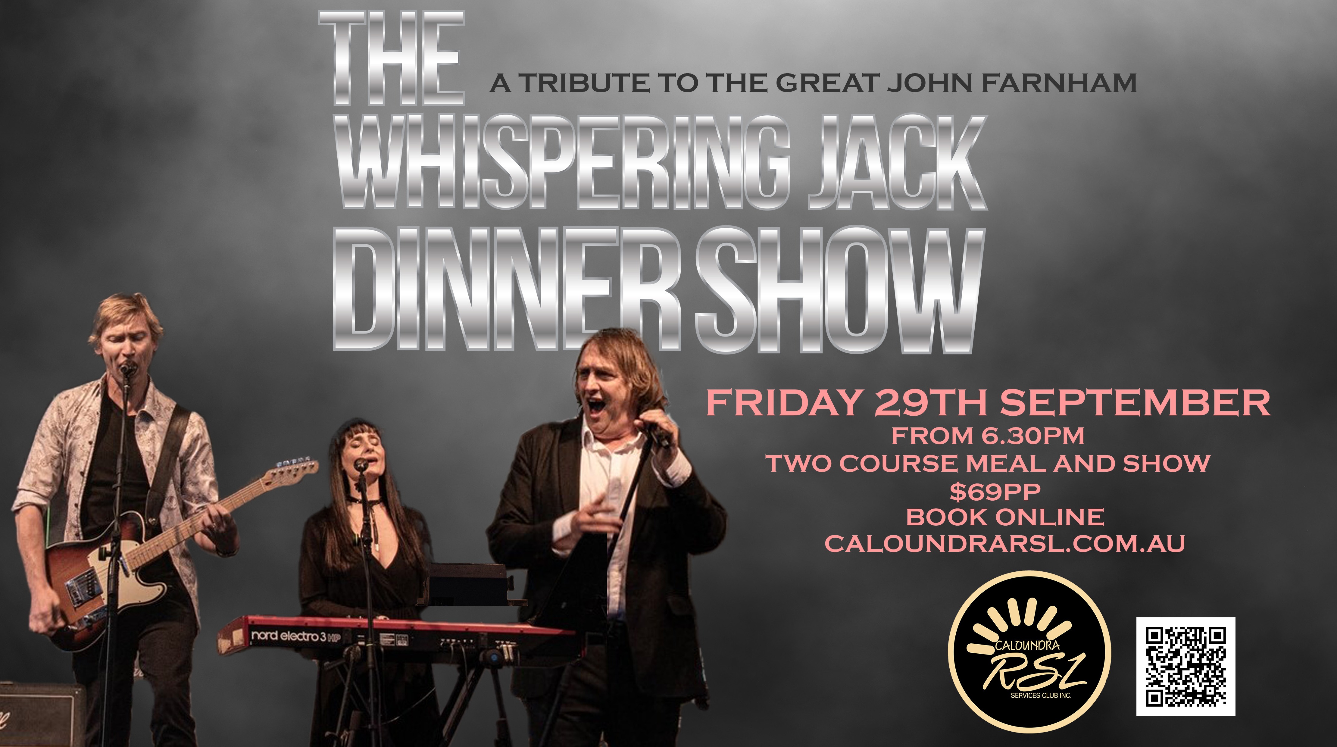 Whispering Jack Dinner & Show Tickets, Sunshine Coast Function Centre ...