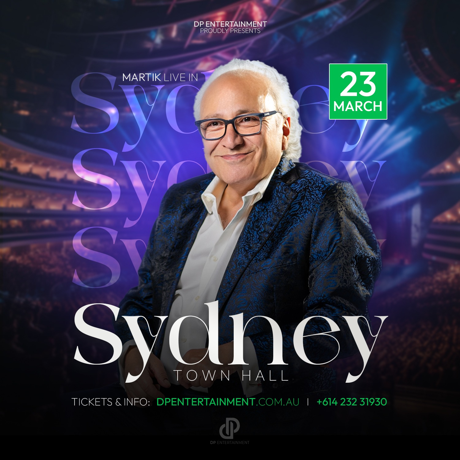 Martik LIVE in SYDNEY Tickets, Centennial Hall, Sydney Town Hall