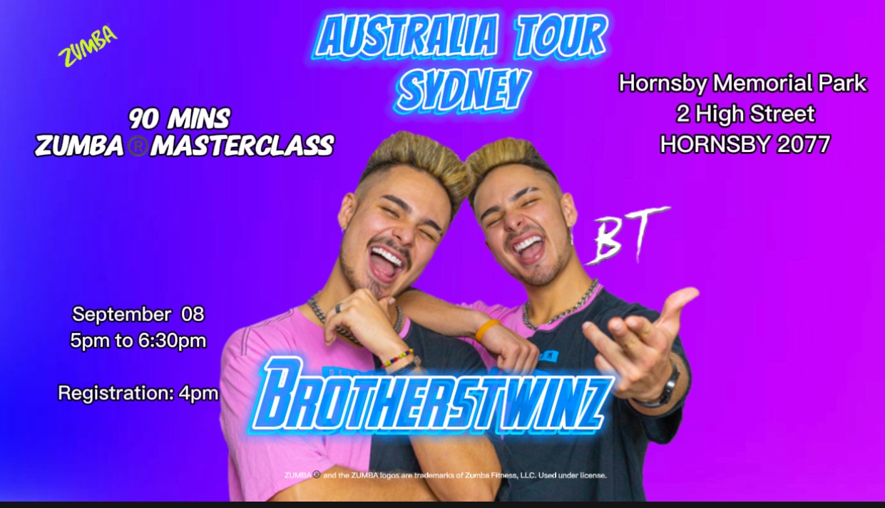 SYDNEY BROTHERSTWINZ * EARLY BIRD* ZUMBA®️MASTERCLASS Tickets, Hornsby