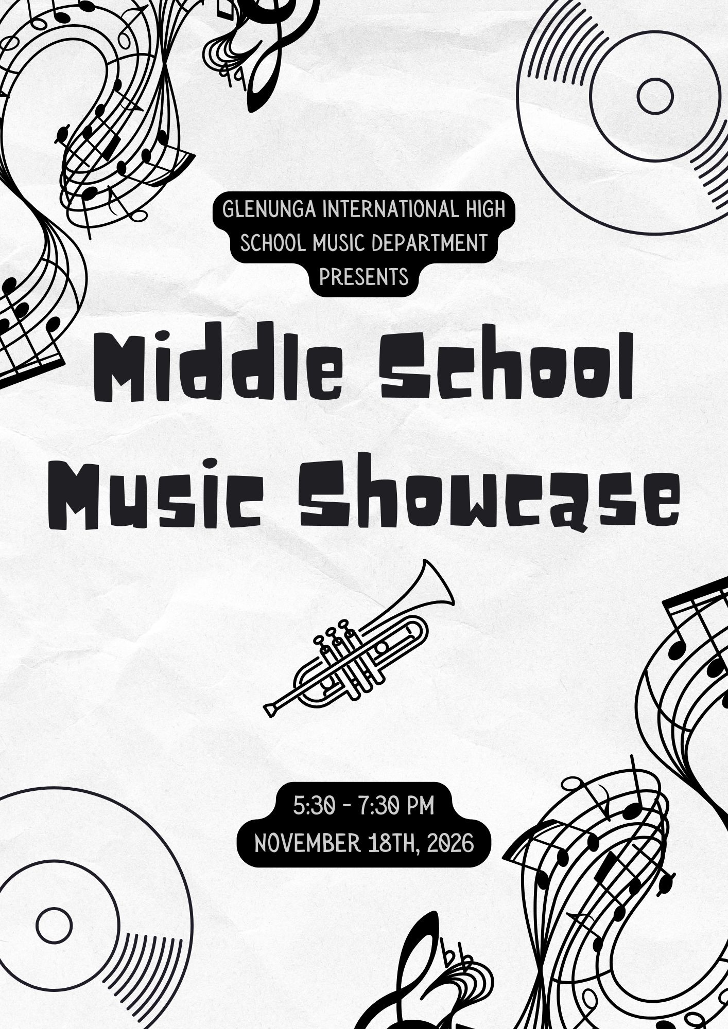 Semester 2 Middle School Music Showcase 2026