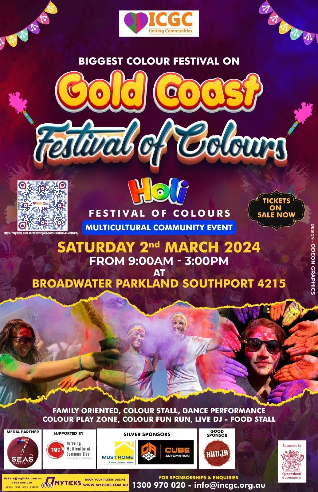 Gold Coast Colour Festival 2025 Tickets, The Great Lawn, Southport