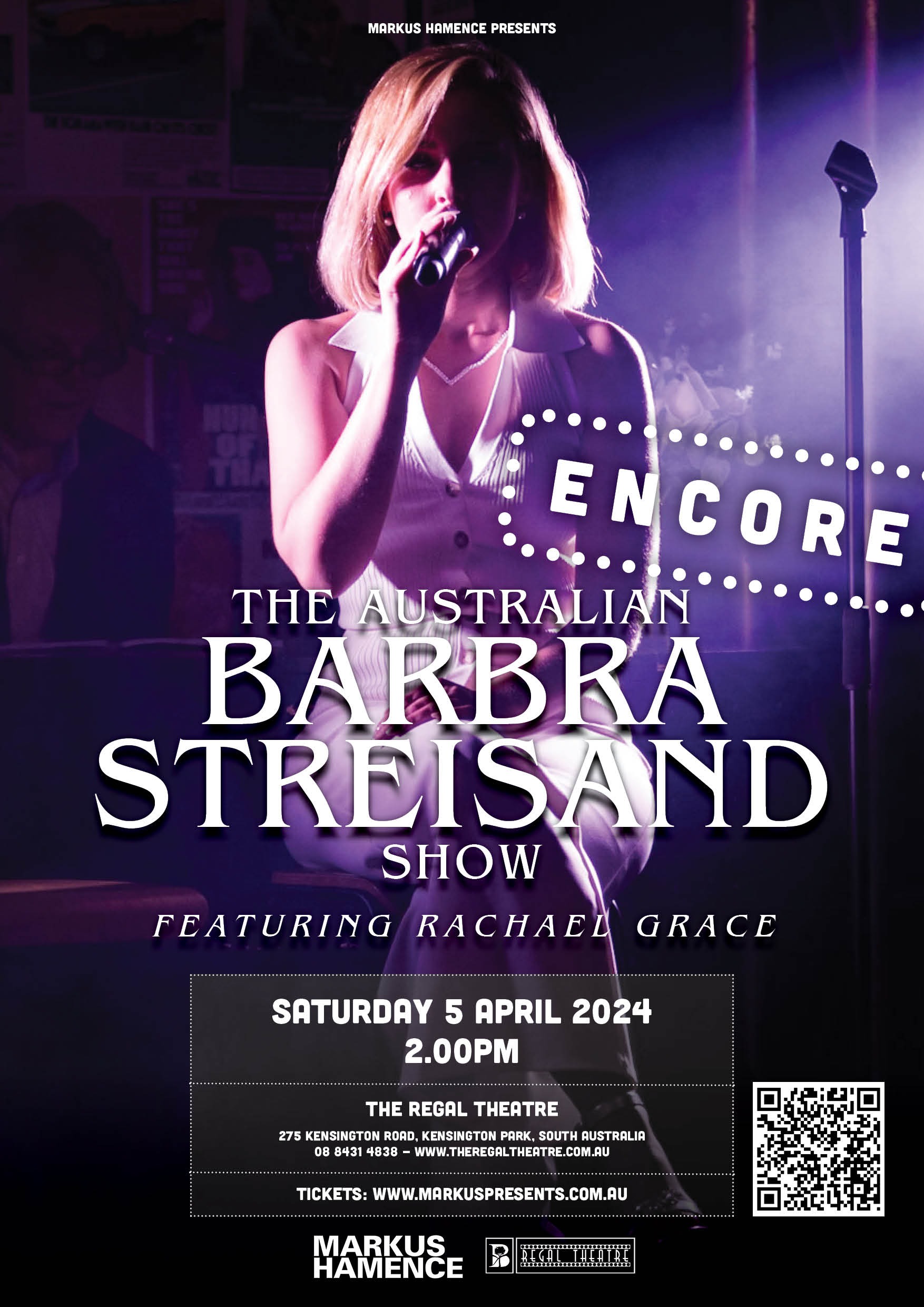 The Australian Barbra Streisand Show ENCORE Tickets, Regal Theatre