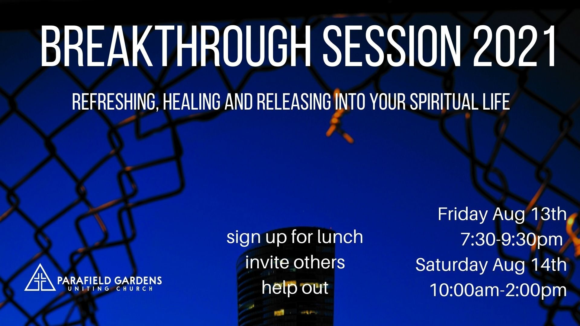 Breakthrough Session Tickets Parafield Gardens Uniting Church Parafield Gardens Trybooking Australia Breakthrough Session Tickets Parafield Gardens Uniting Church Parafield Gardens Trybooking Australia