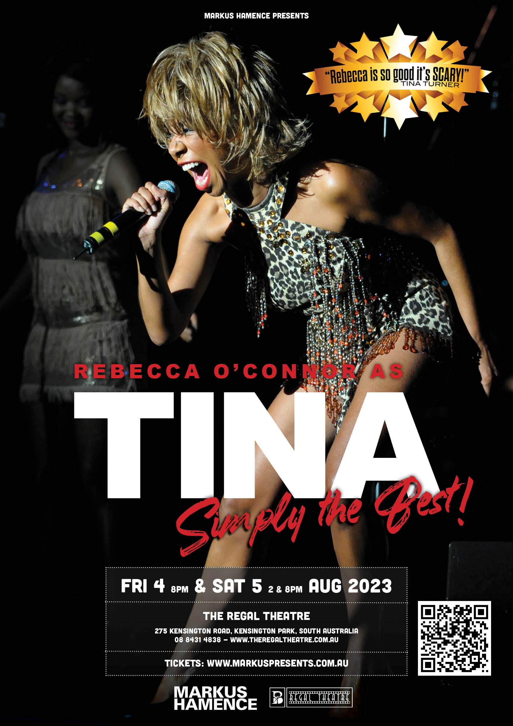 TINA Simply the Best! Tickets, The Regal Theatre, Kensington Park