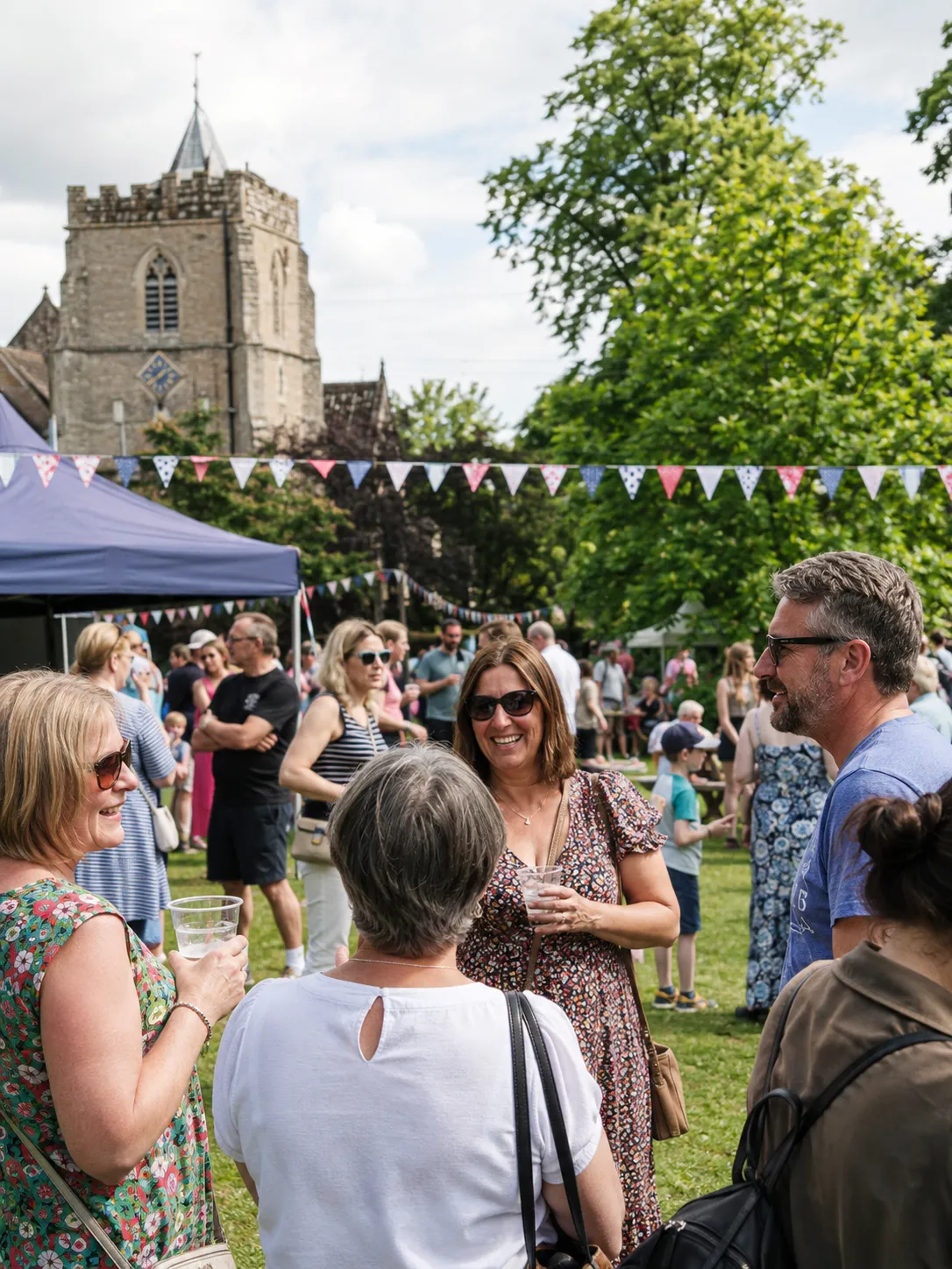 Families at a council community festival