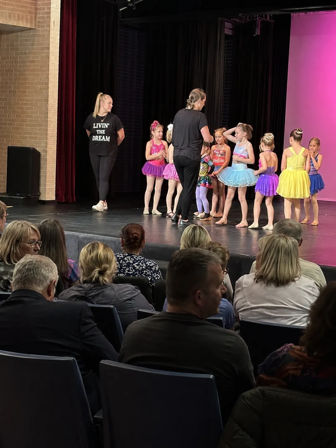 Dancers on stage at an end-of-year concert