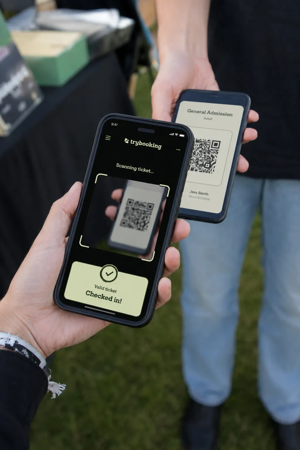 Scanning App validating a ticket at entry