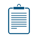 Blue cartoon clipboard