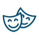 Theatre happy sad masks