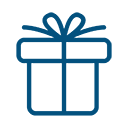 Blue cartoon gift