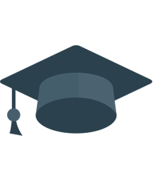 Cartoon graduation hat education