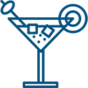 blue cartoon martini