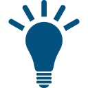 Blue lightbulb icon