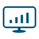 Graphic of computer screen showing bar graph