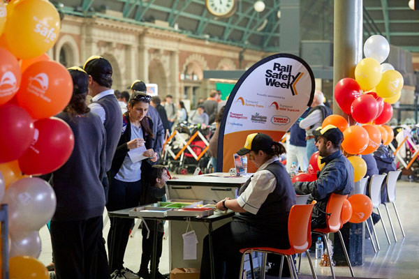 Rail Safety Week event booth
