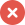 Letter X inside a red circle