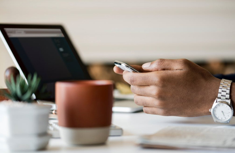An image of someone using a cellphone