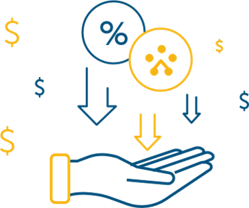 Lowest fees for paid events