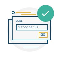 Gift code input icon
