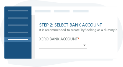 Selecting a bank account
