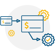 Browser window tabs with gears