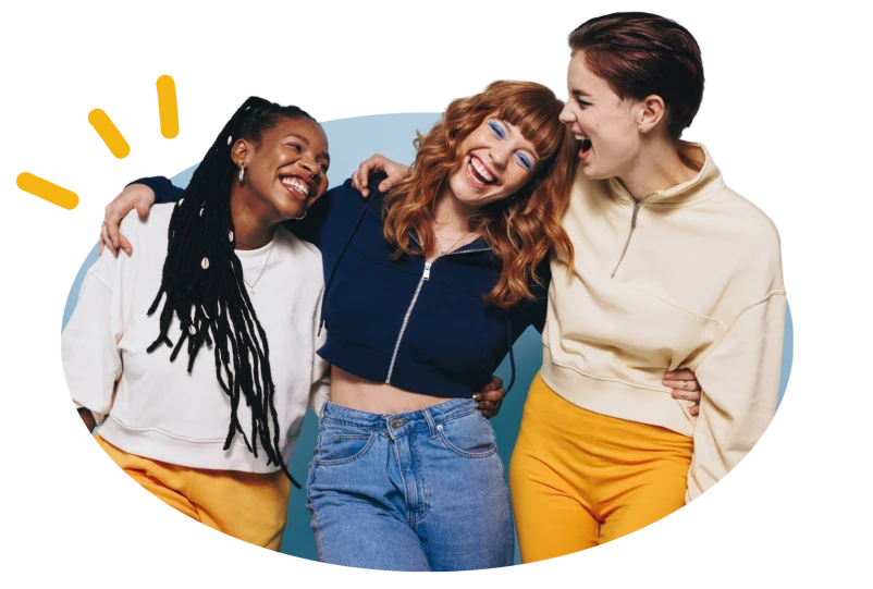 A happy group of people.