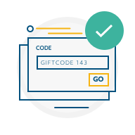 Gift code input icon