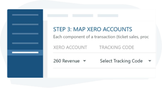 Select Xero Accounts and Tracking Codes)