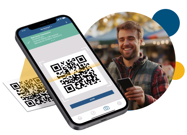 Manage your entry with our scanning app