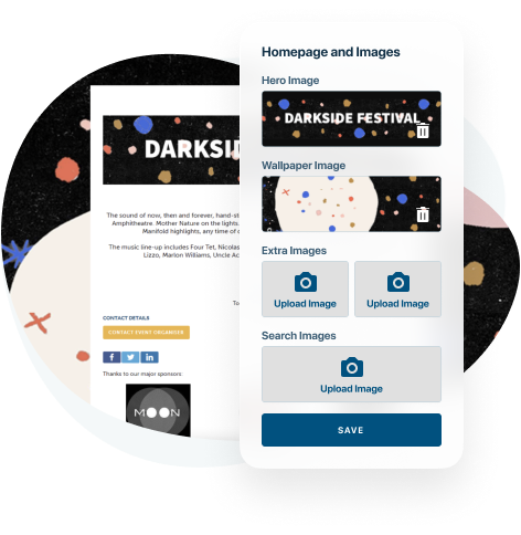 customise and brand your event creation page