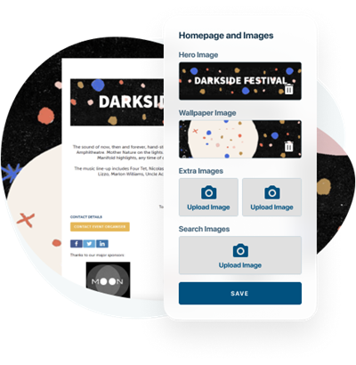 customise and brand your event creation page