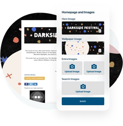 customise and brand your event creation page